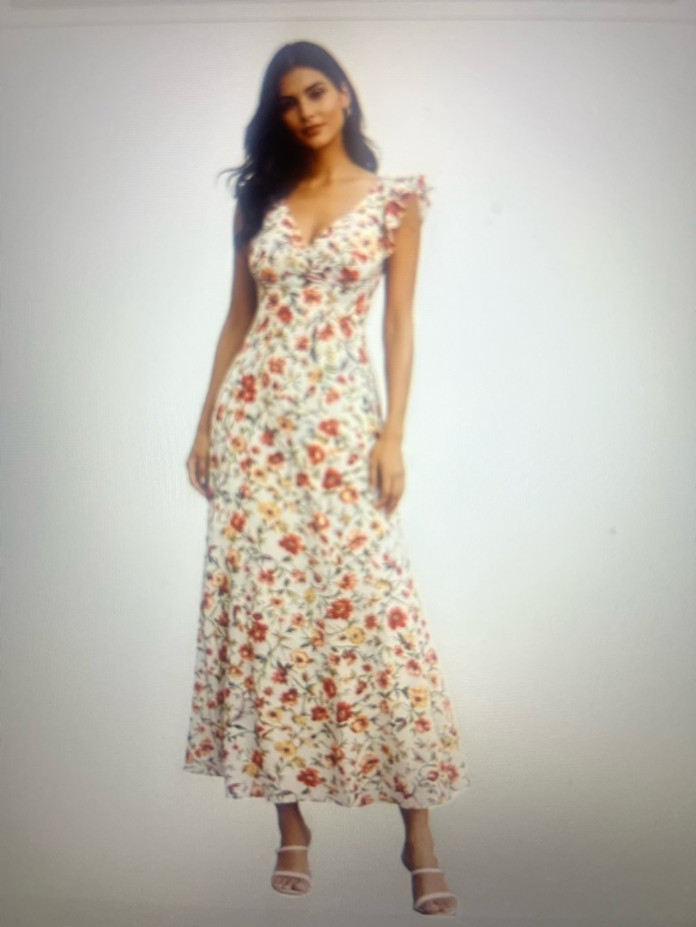 NWT Vero Moda Maxi Boho Floral V-Neck Maxi Dress in S
